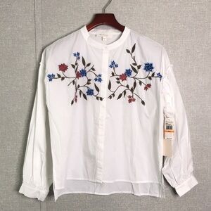 NWT Turo by Vince Camuto Ultra White Tinted Shades Cotton Top